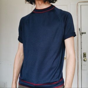 Vintage Donegal Coleseta blue knit shirt